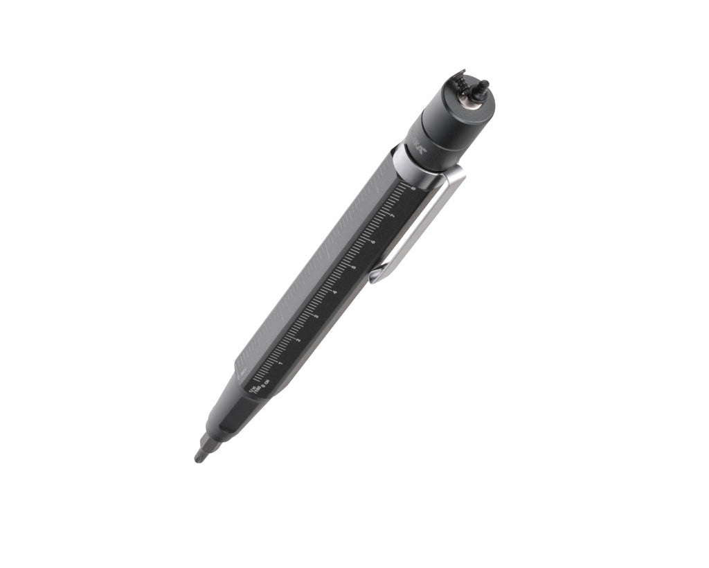 TROIKA Multi Tool Construction Tool 13 Titanium – BIT20/TI showing magnetic end cap