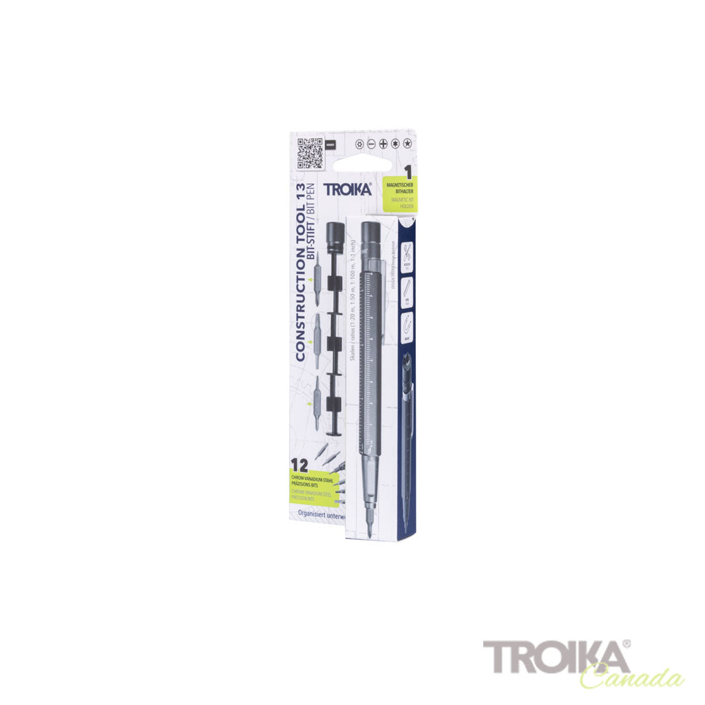 TROIKA Multi Tool Construction Tool 13 Titanium – BIT20/TI with packaging