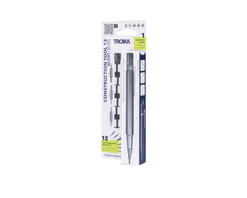 TROIKA Multi Tool Construction Tool 13 Titanium – BIT20/TI with packaging