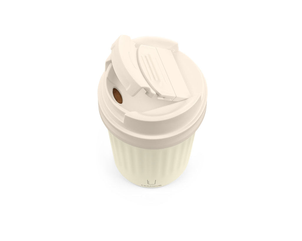 TROIKA Ceramic Mug Ceramug 300 White – CUP31/WH with lid