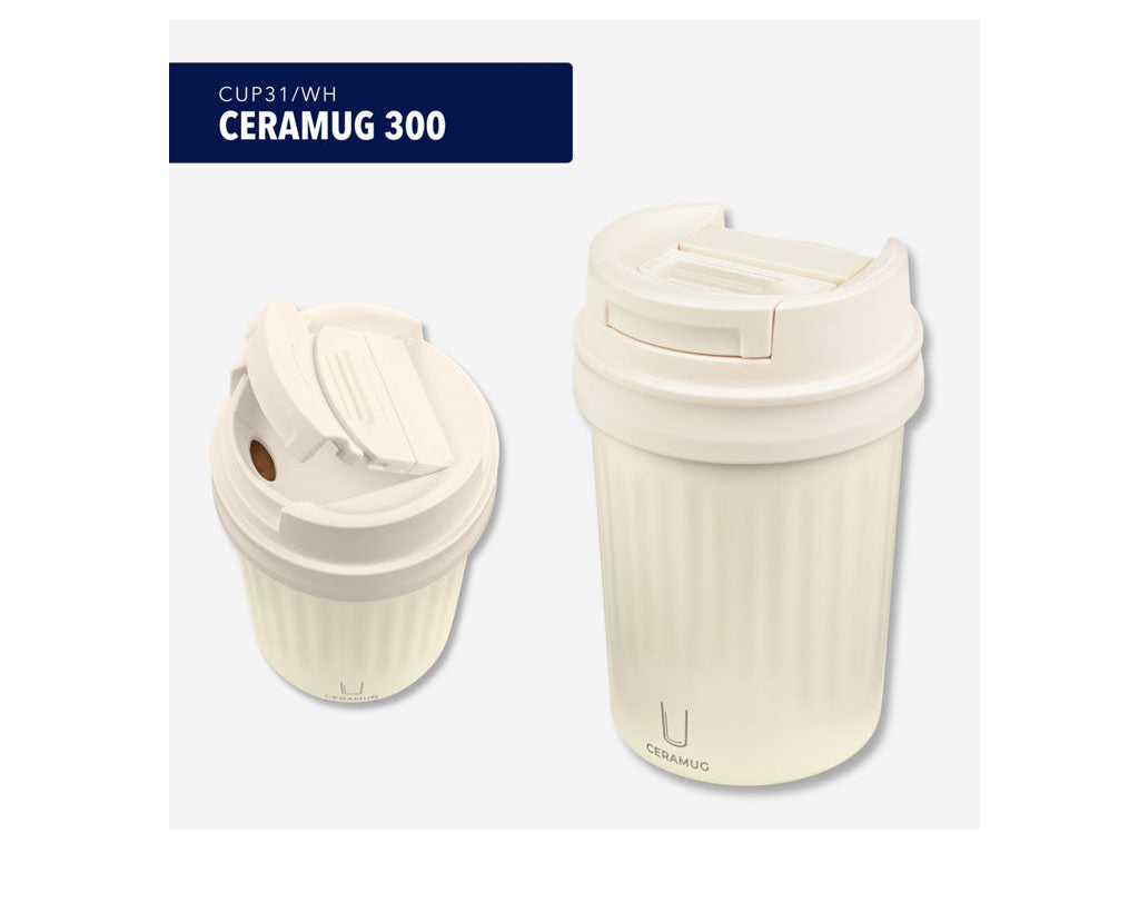 TROIKA Ceramic Mug Ceramug 300 White – CUP31/WH in different perspectives