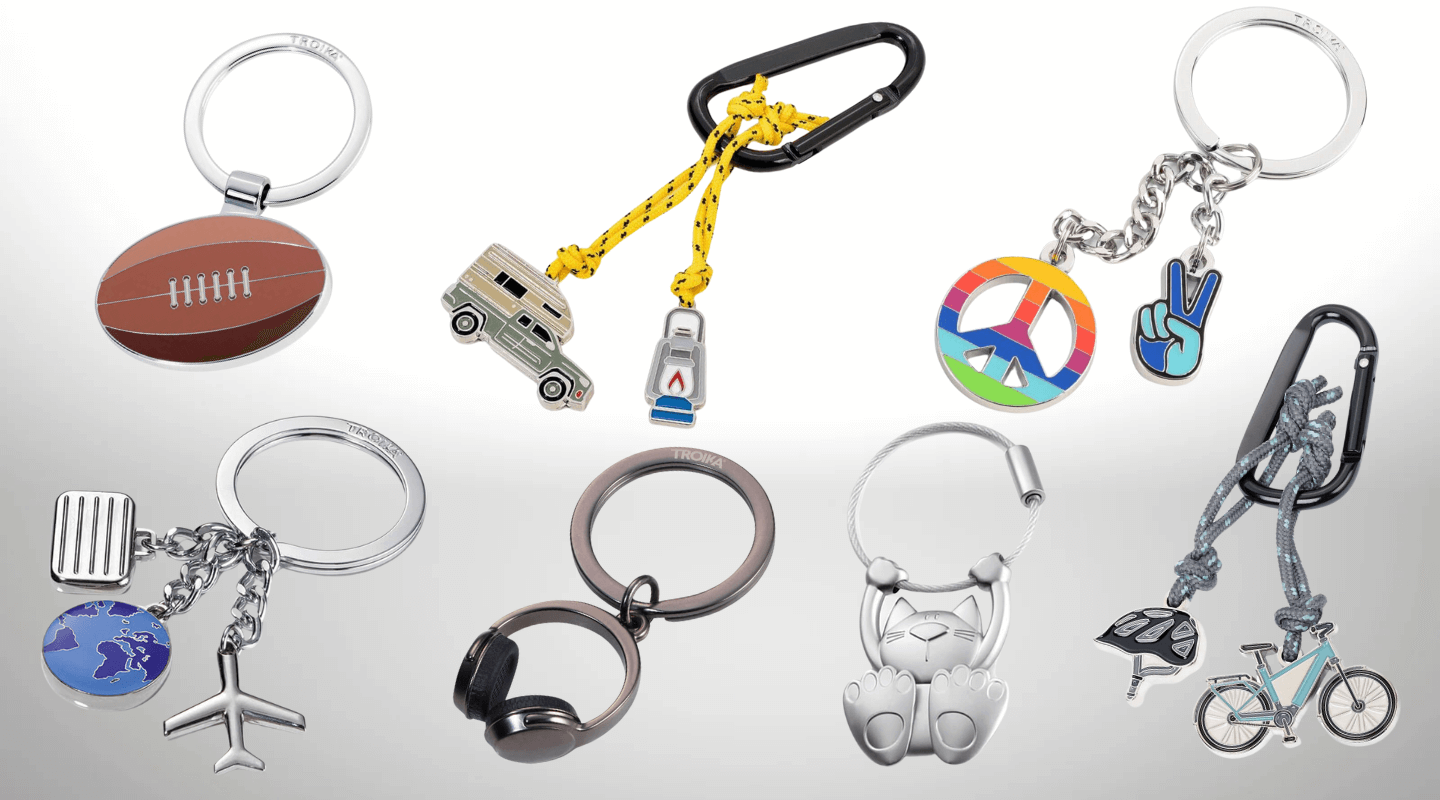 diverse Troika Charm Keychains