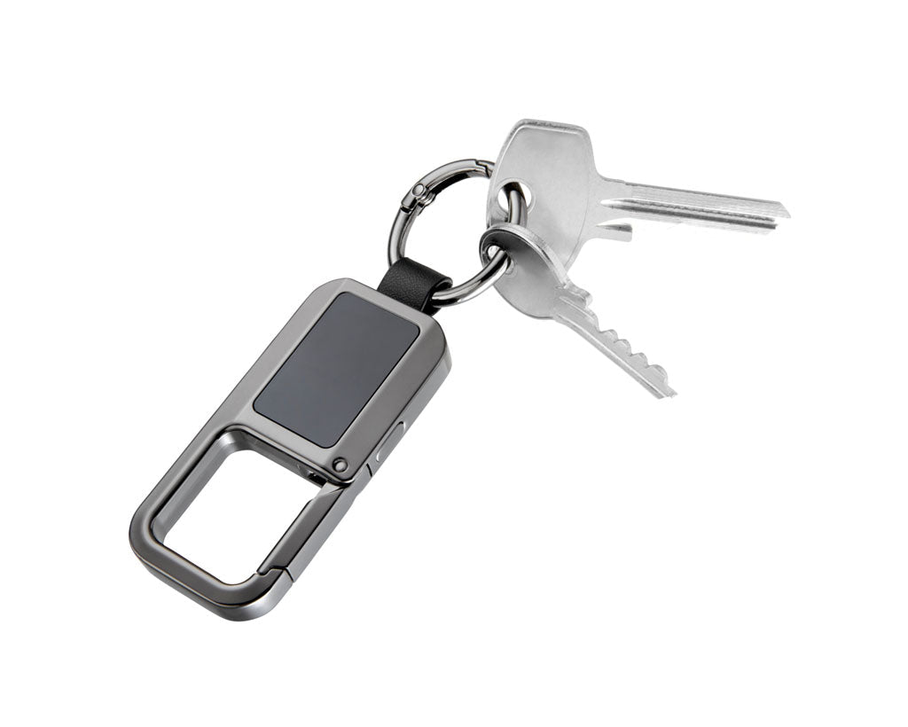 Troika TRACK & FIND CARABINER" gunmetal - KR26-13/GM, with "Apple Find My" - and keys