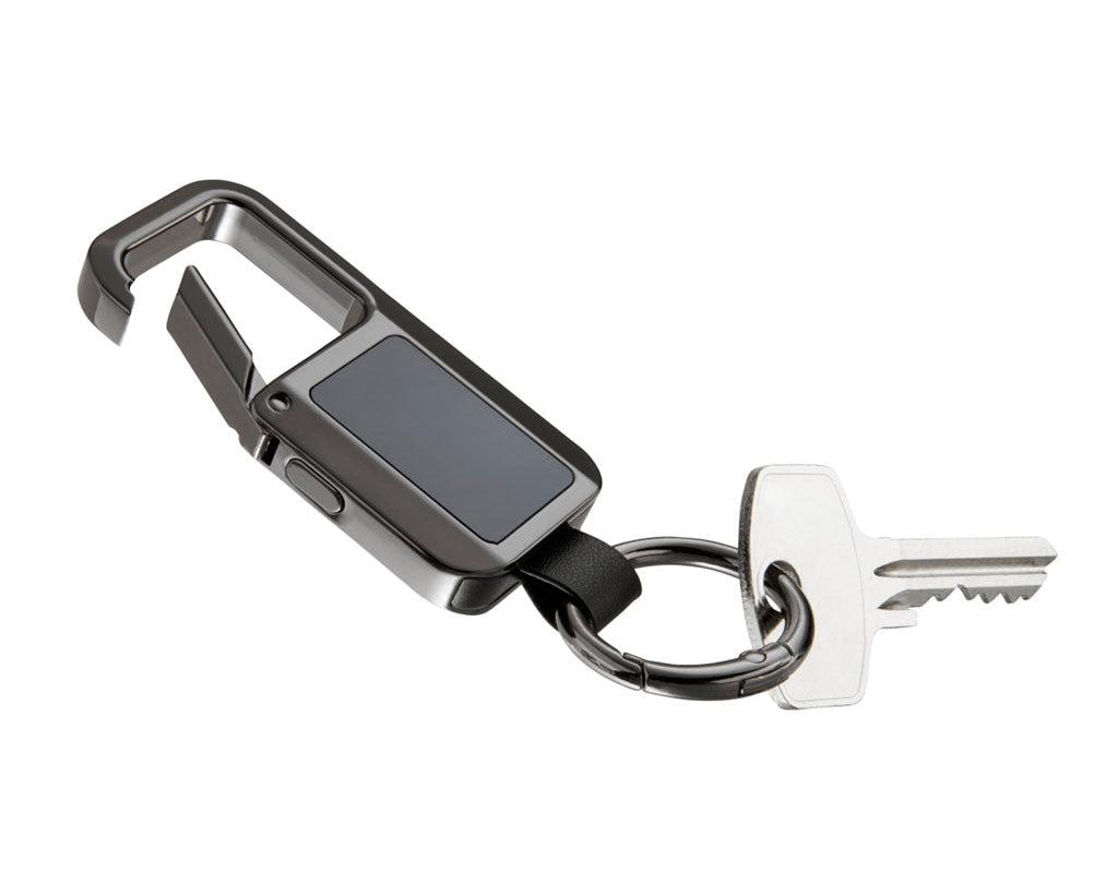 Troika TRACK & FIND CARABINER" gunmetal - KR26-13/GM, with "Apple Find My" - and key