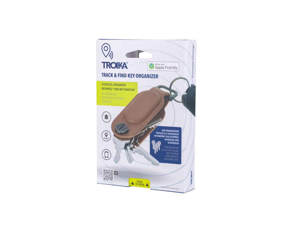 Troika TRACK & FIND Organizer" brown - KR26-30/BR, with "Apple Find My" in product packaging