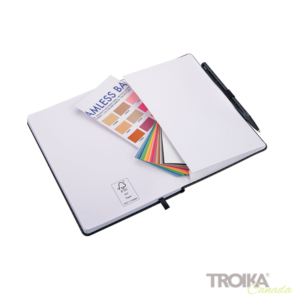 TROIKA Notepad Slimpad A5 Carbon – NPP40/CB showing compartment