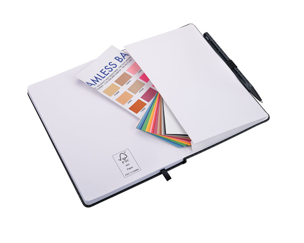 TROIKA Notepad Slimpad A5 Carbon – NPP40/CB showing compartment