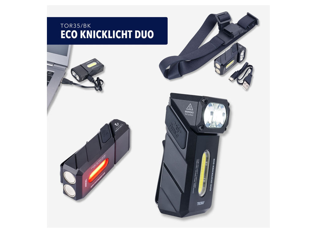 TROIKA Flashlight Eco Knicklicht Duo Black – TOR35/BK in different perspectives