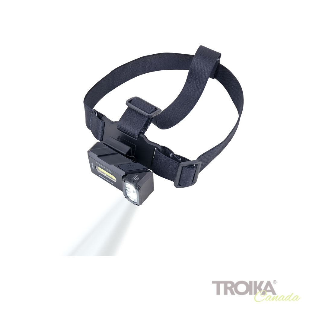 TROIKA Flashlight Eco Knicklicht Duo Black – TOR35/BK with headband