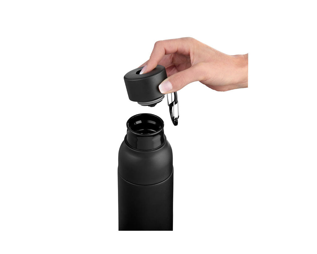 TROIKA Vacuum Flask Infuse+ Black – VAC26/BK with open lid