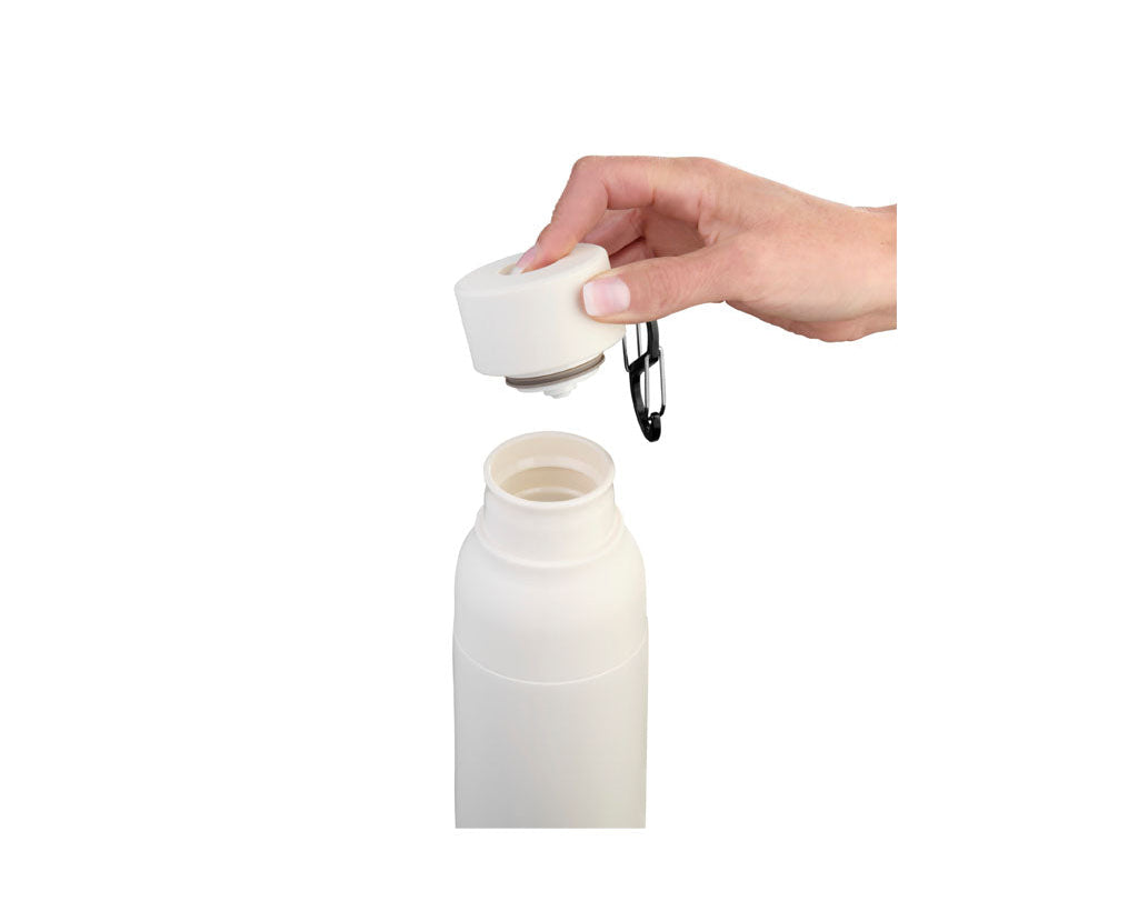 TROIKA Vacuum Flask Infuse+ White – VAC26/WH with open and lid