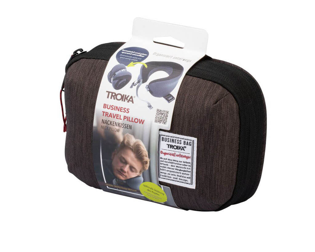 TROIKA Neck Pillow "BUSINESS TRAVEL PILLOW" packaging