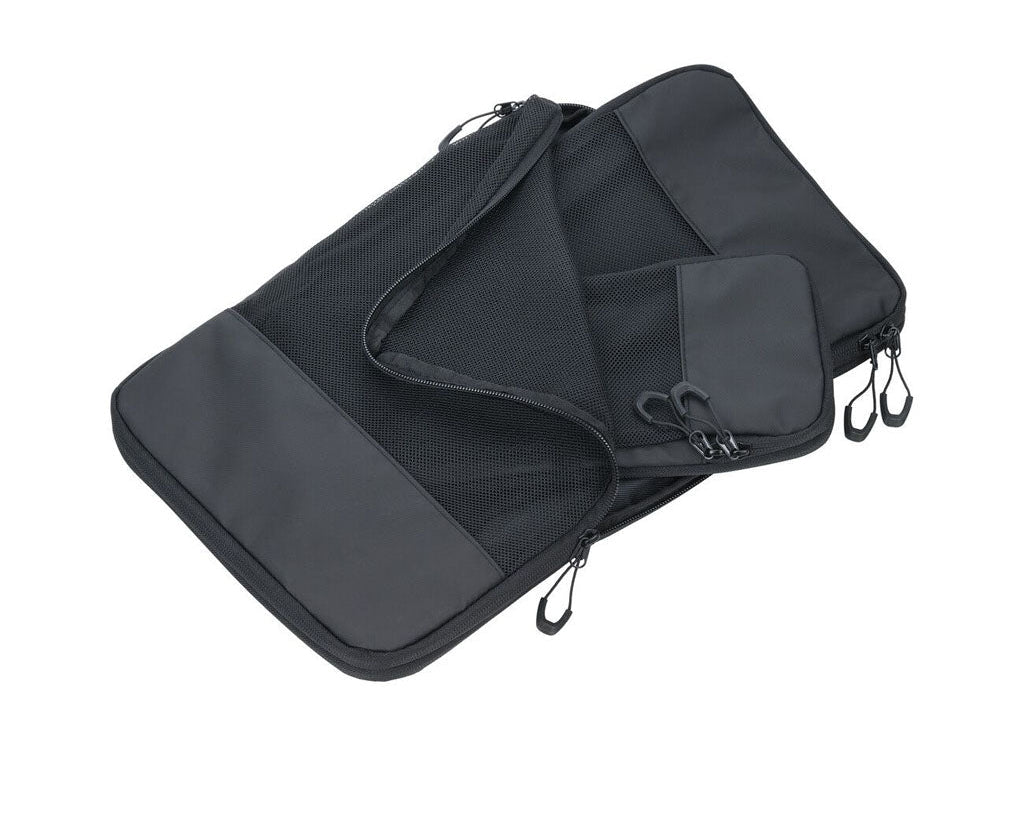 Set of travel compression packing cubes "TROIKA BLACK PACKING CUBES"