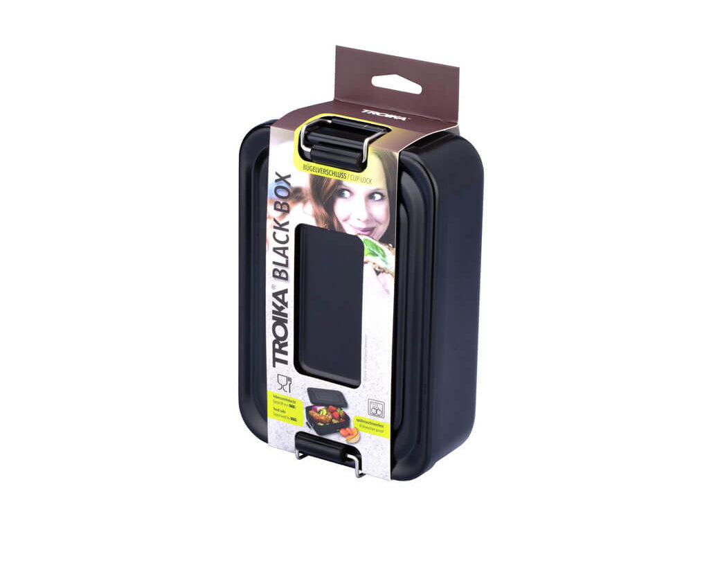 TROIKA Lunchbox Troika Black Box – BOX82/BK with packaging