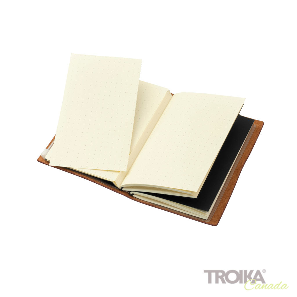 TROIKA Travel Journal Brown – BTJ25/BR with open pages