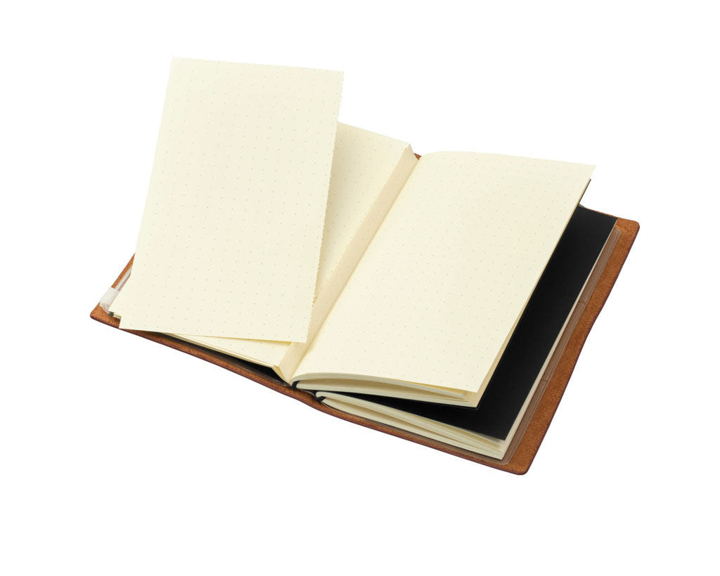 TROIKA Travel Journal Brown – BTJ25/BR with open pages