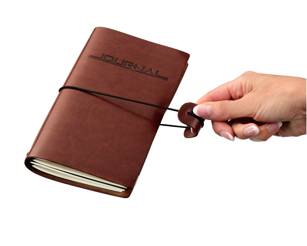 TROIKA Travel Journal Brown – BTJ25/BR during opening
