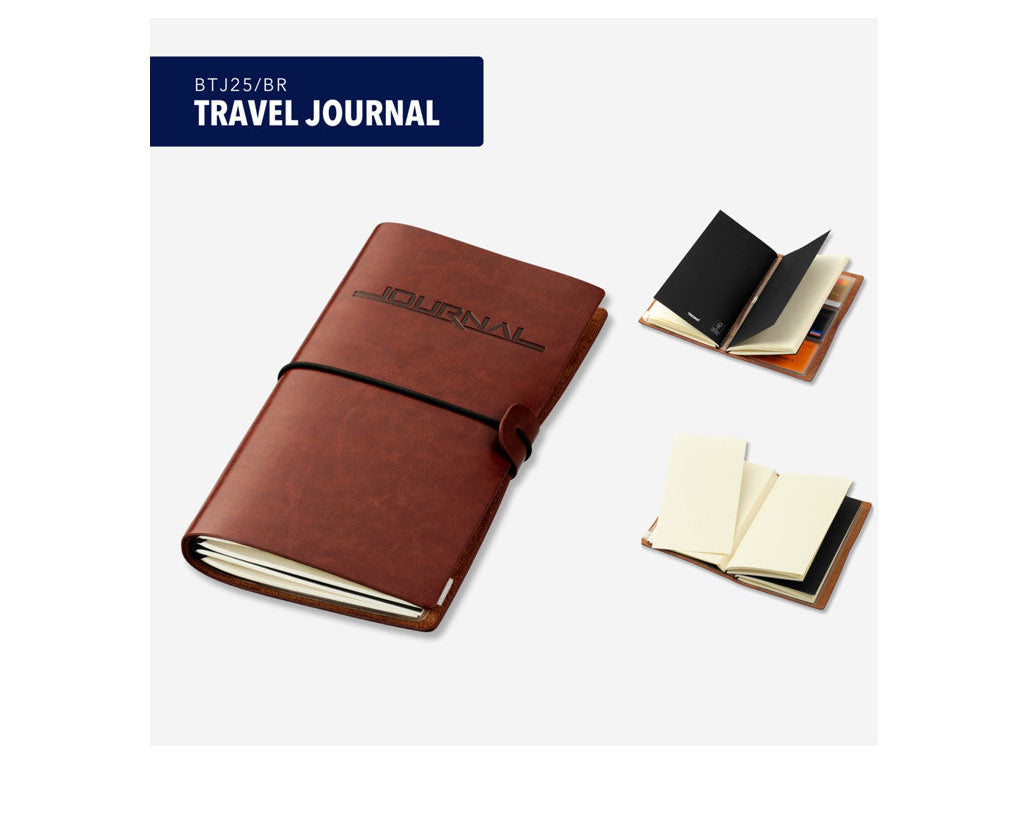 TROIKA Travel Journal Brown – BTJ25/BR different perspectives