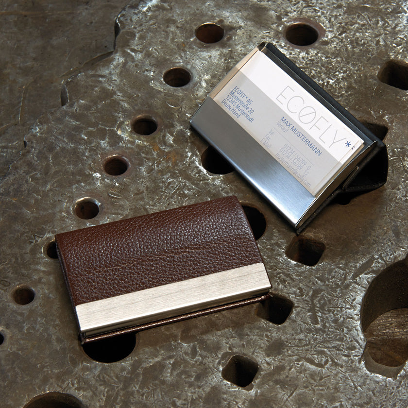 TROIKA Business Card Case "CARD STAND" brown