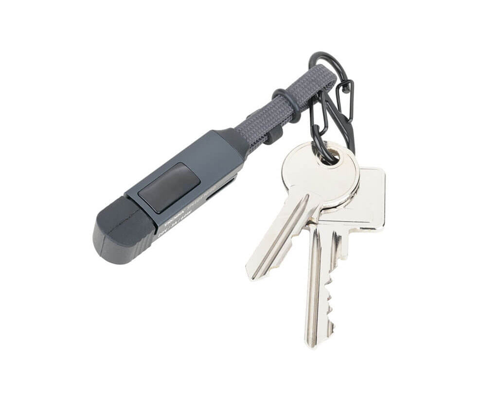 TROIKA Bag Charm Speedy To Go Titanium – CBL60/TI with keys