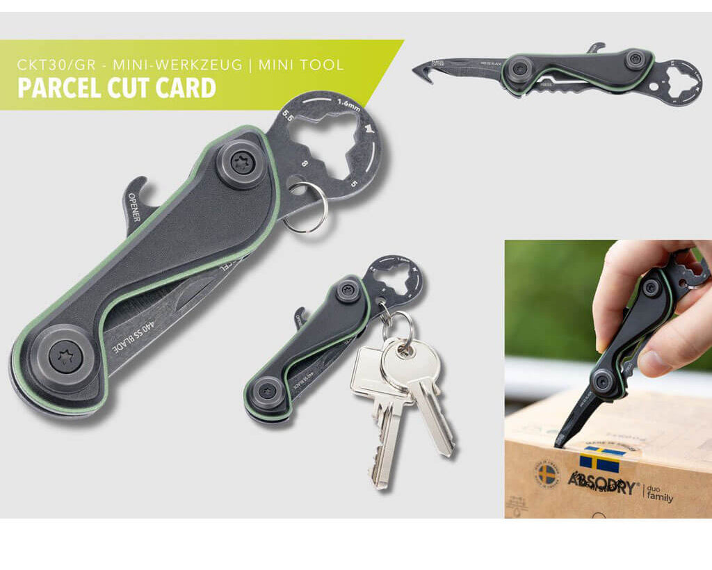 TROIKA Mini Tool "PARCEL CUT CARD"