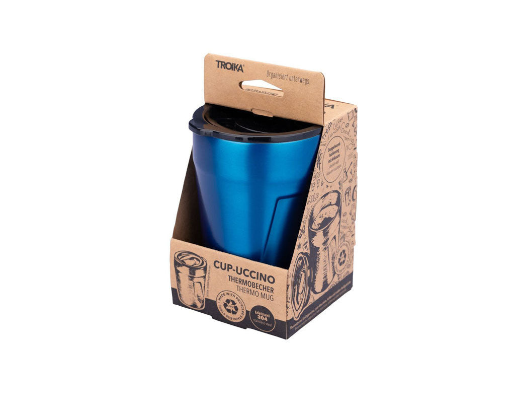 TROIKA CUP-UCCINO blue - view of ergonomic packaging