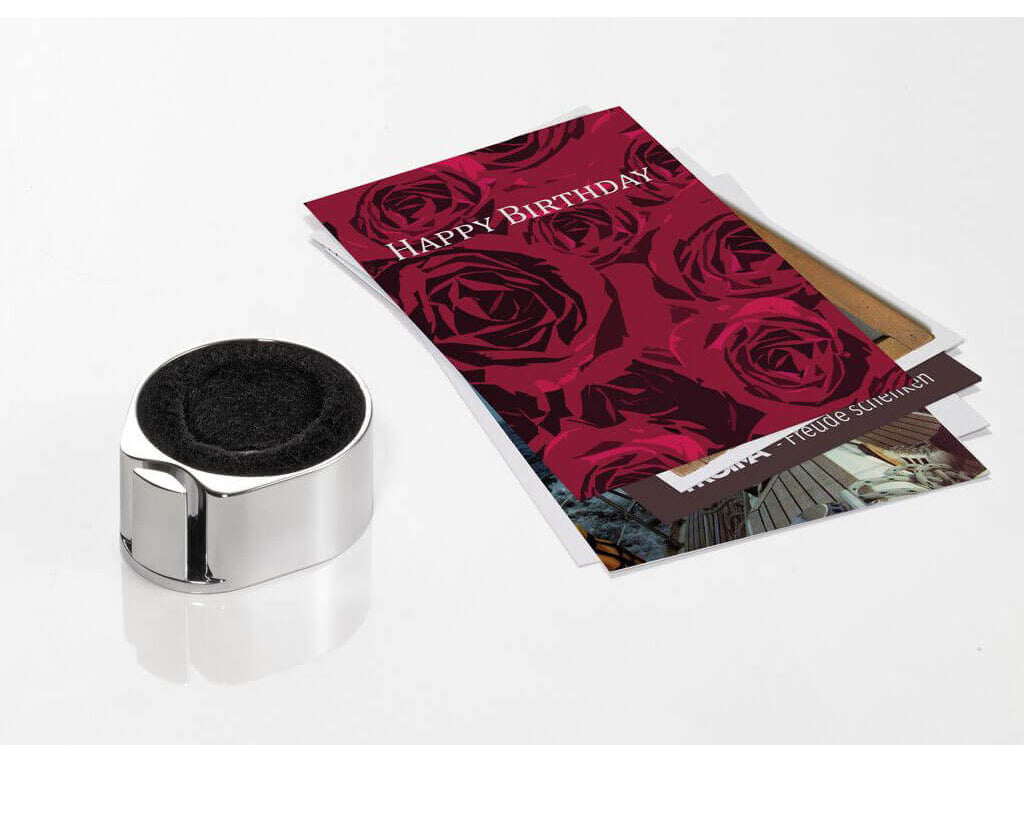 TROIKA Wine Collar Card Holder Flaschenpost Chrome – DRY08/CH