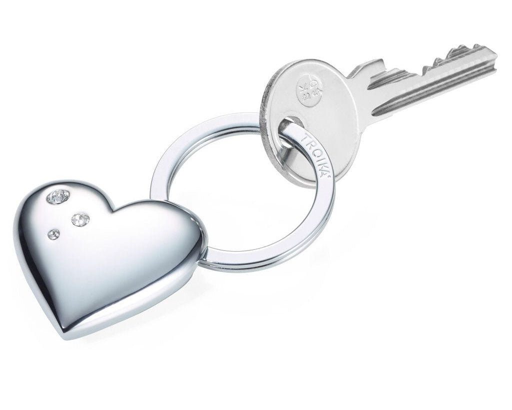 TROIKA Keychain Girls Best Friends Shiny – KR15-32/CH with SWAROVSKI® ELEMENTS