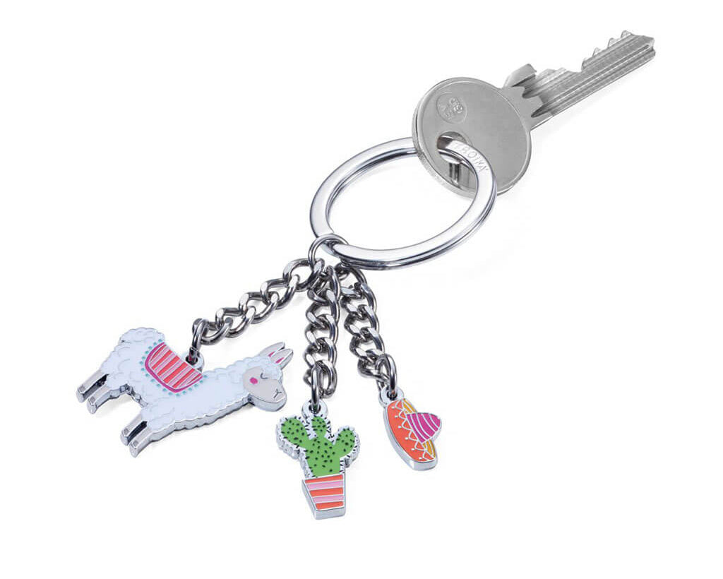 TROIKA Keychain Pako Chrome – KR18-10/CH with keys