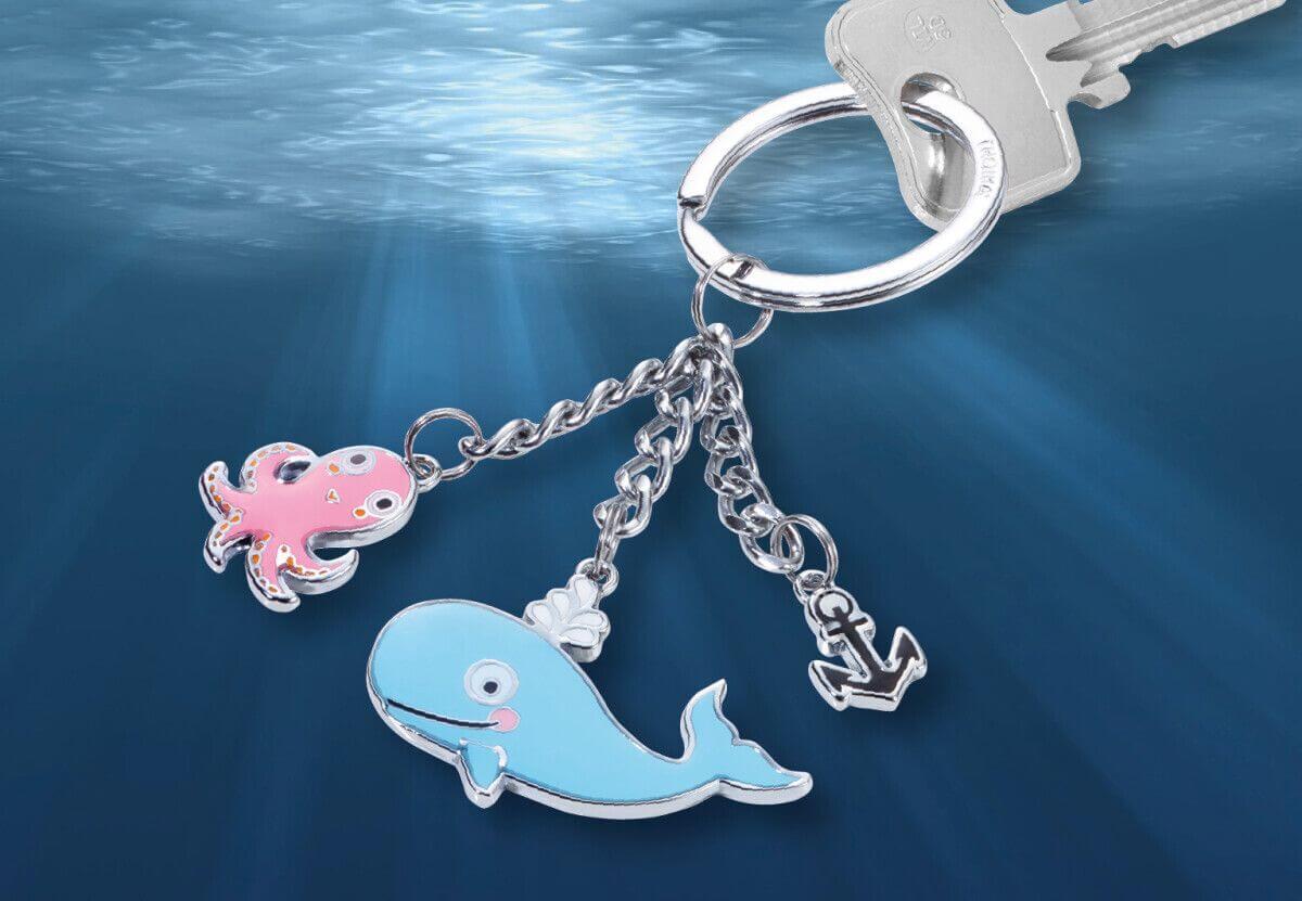 TROIKA Keychain "WAL & OKTOPUS"