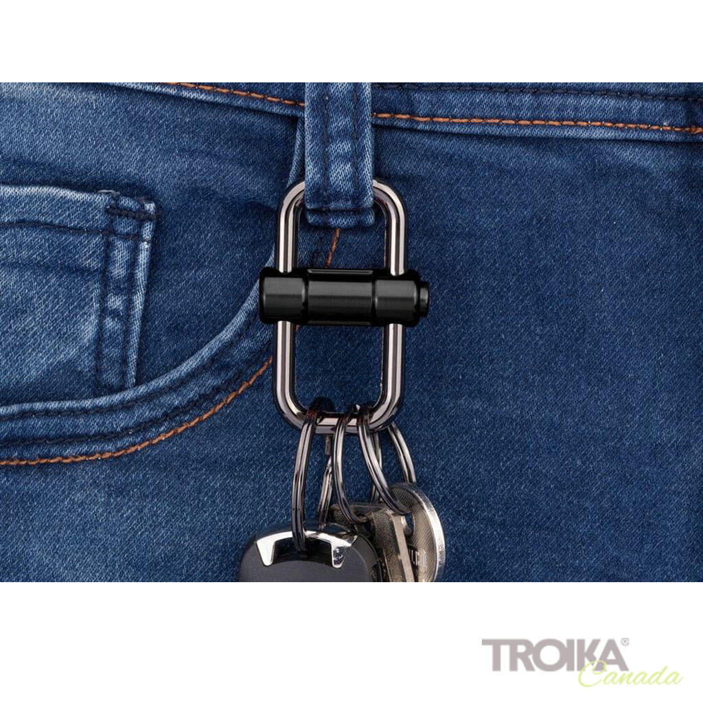 TROIKA Keychain "2-WAY-KEY" - Black