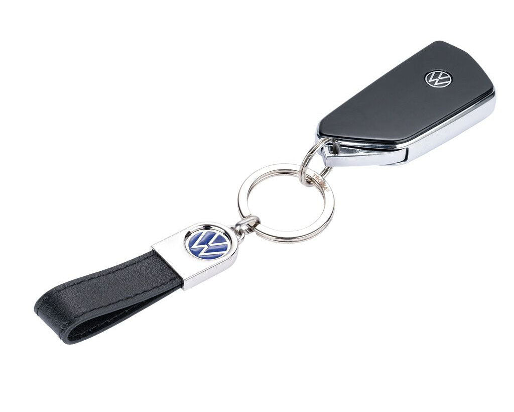 TROIKA Keychain VW LEATHER front