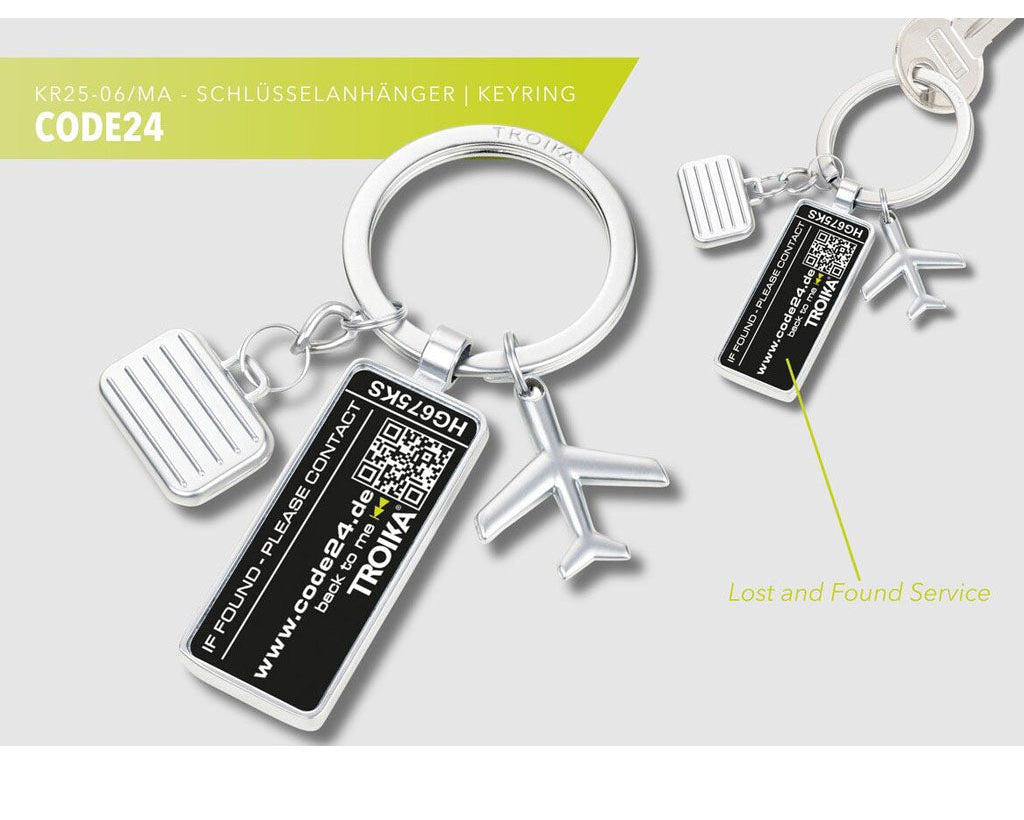 TROIKA lost and found keychain in different perspectives