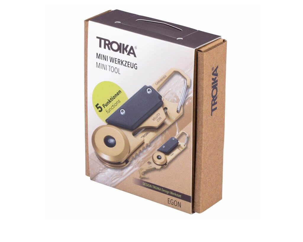 TROIKA Mini tool "EGON" - Gold packaging