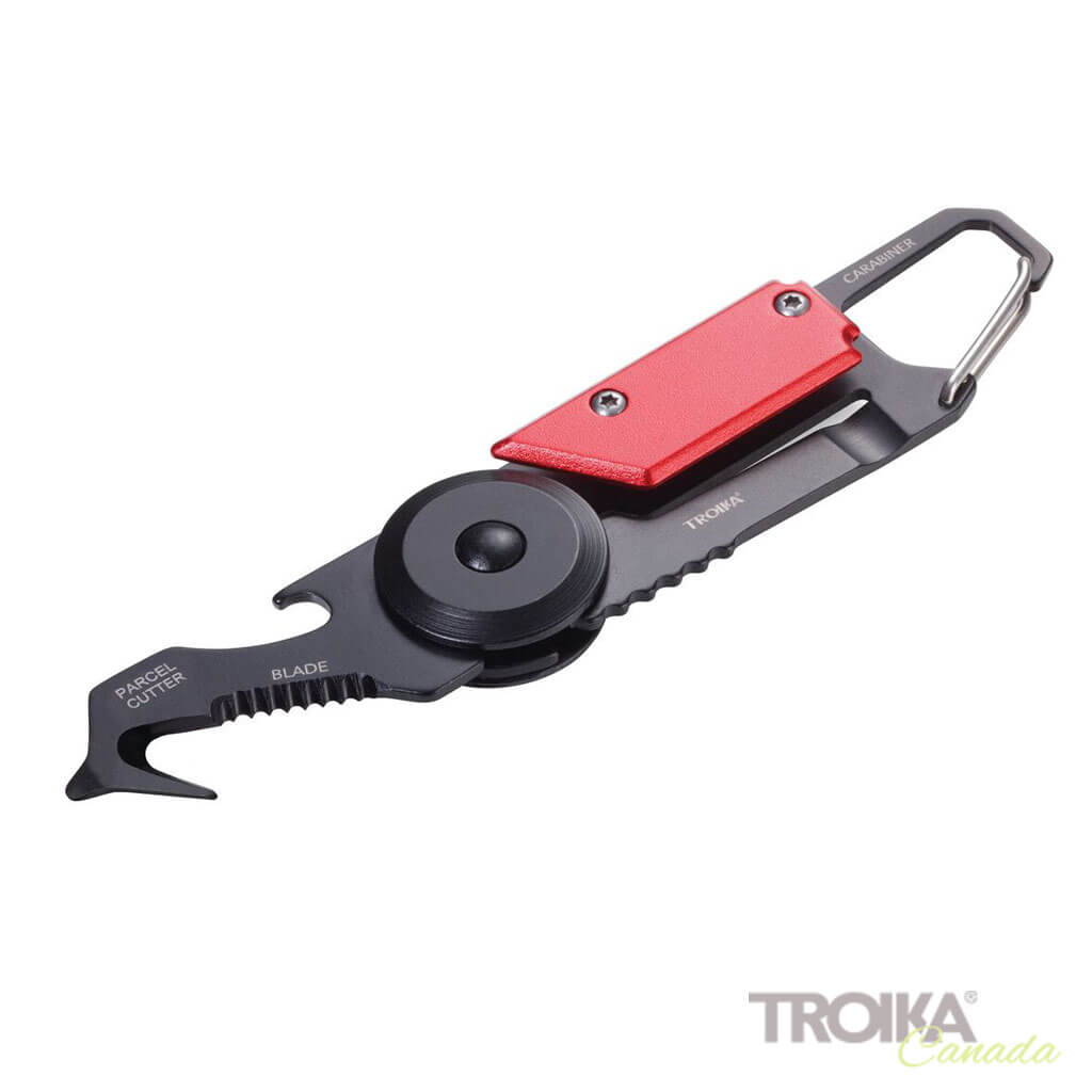 TROIKA Mini Tool "EGON" - RED closed