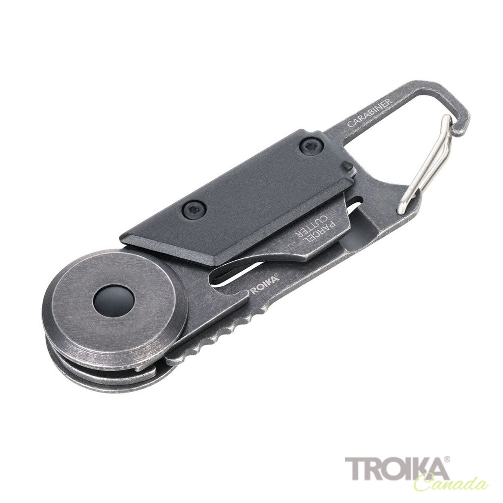 TROIKA Mini Tool EGON - Black/Stonewash closed