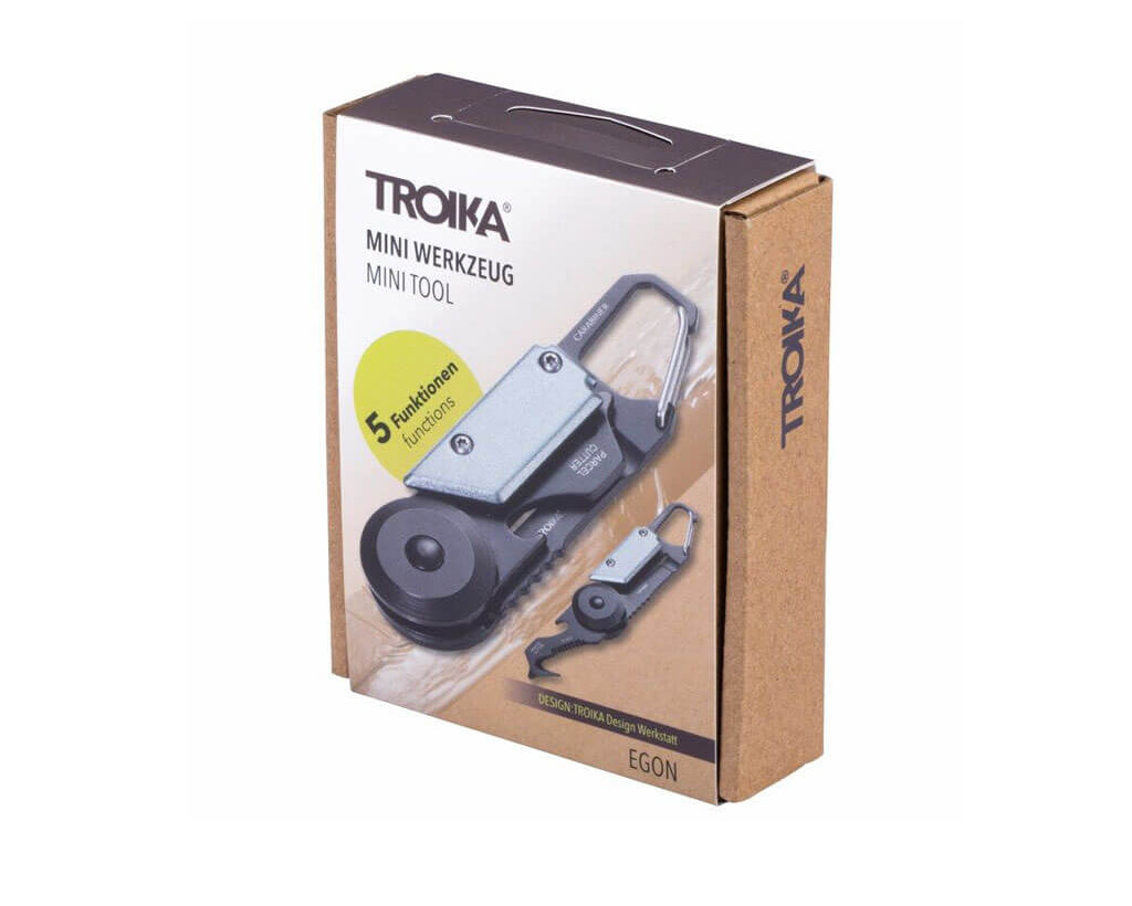 TROIKA Key Organizer and Mini Tool "EGON" - Titanium