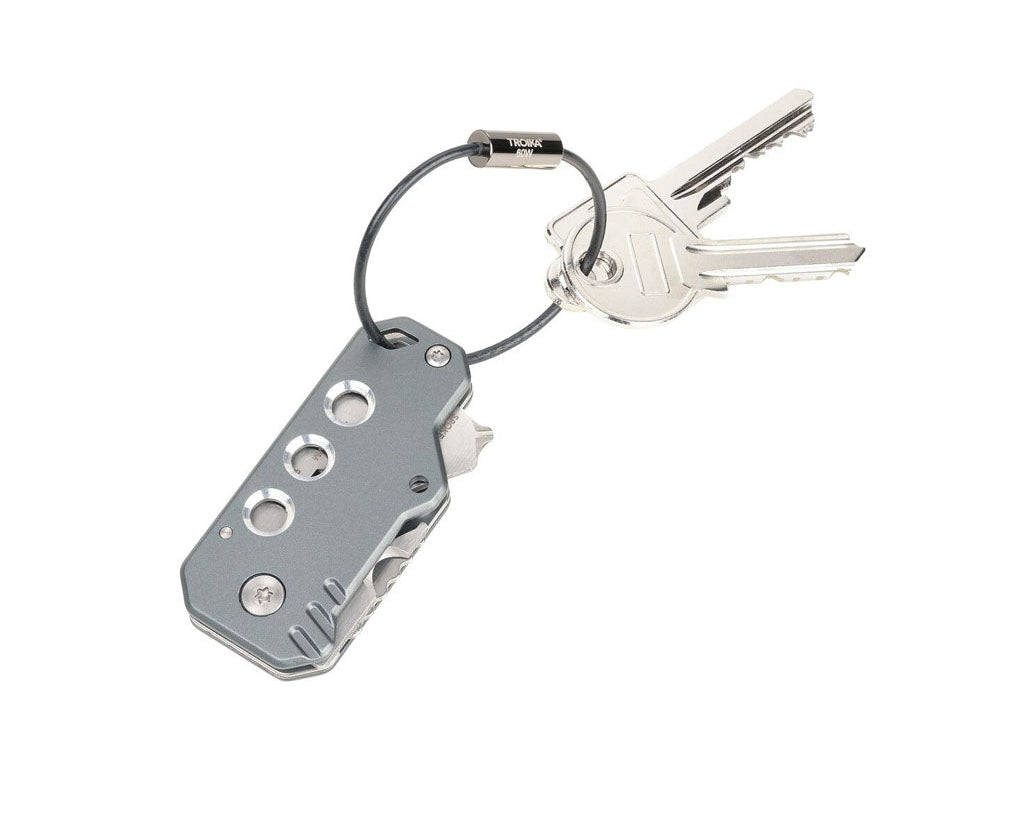 TROIKA Mini Tool Key Tool Grey – KTL40/GY with keys