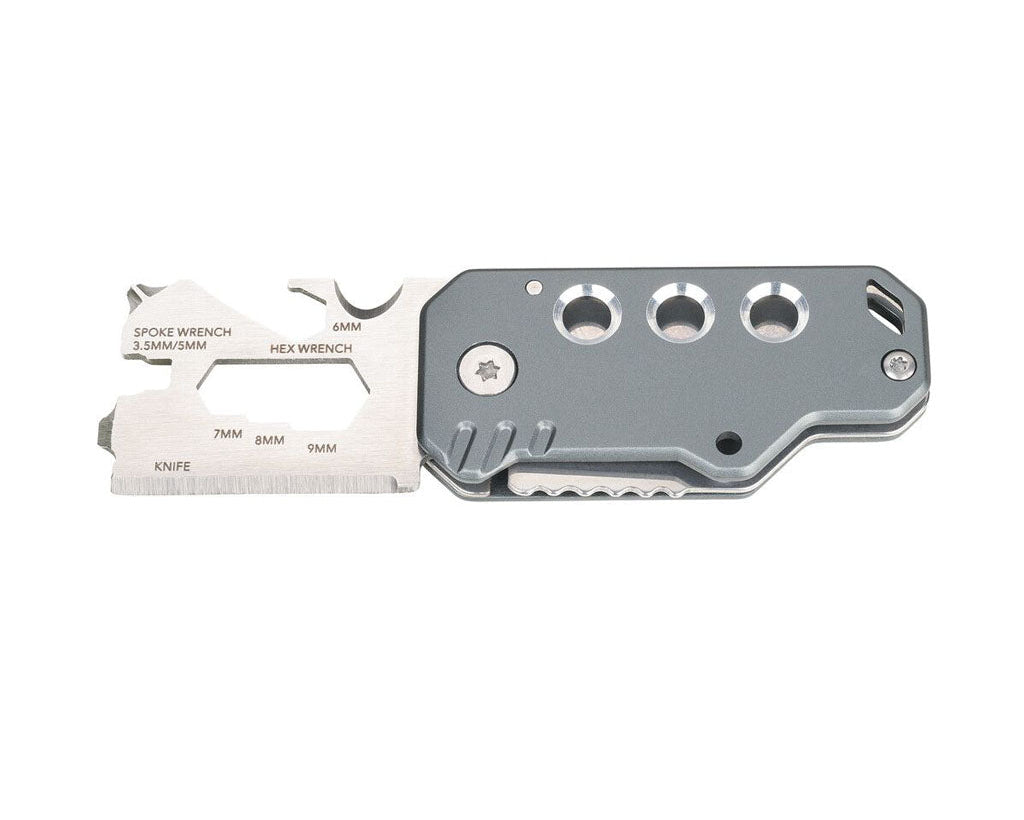 TROIKA Mini Tool Key Tool Grey – KTL40/GY showing the tools, back