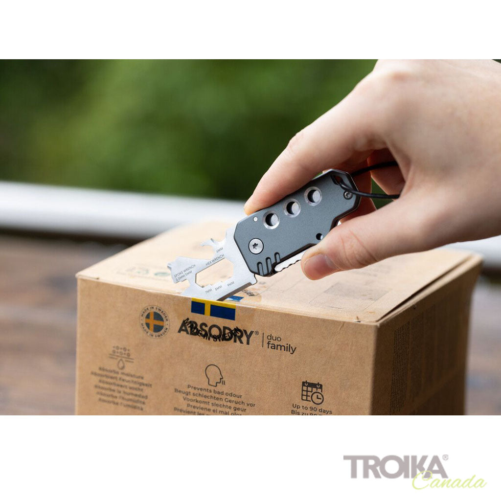 TROIKA Mini Tool Key Tool Grey – KTL40/GY, open a parcel