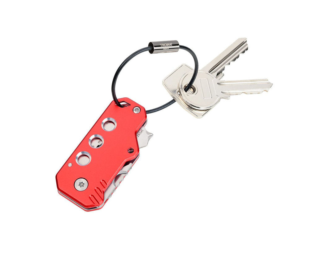 TROIKA Mini Tool Key Tool Red – KTL40/RD with keys