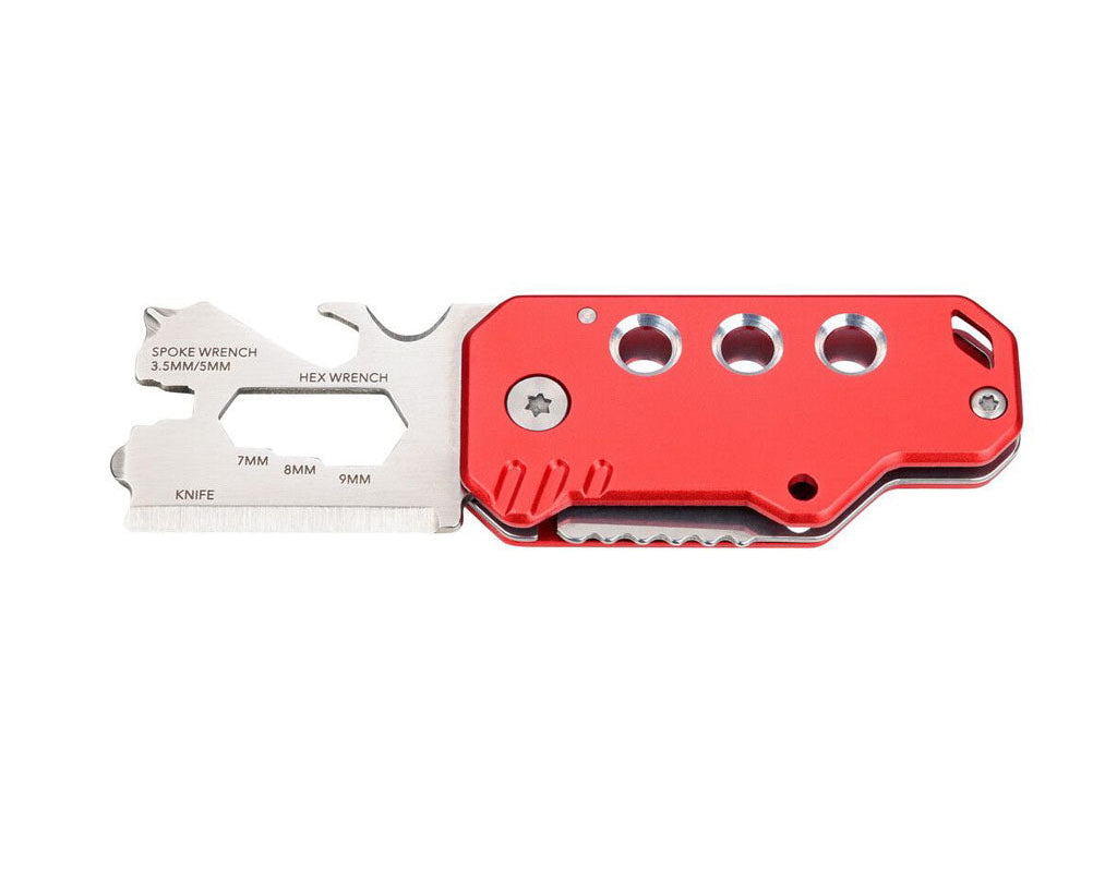 TROIKA Mini Tool Key Tool Red – KTL40/RD showing tools, back