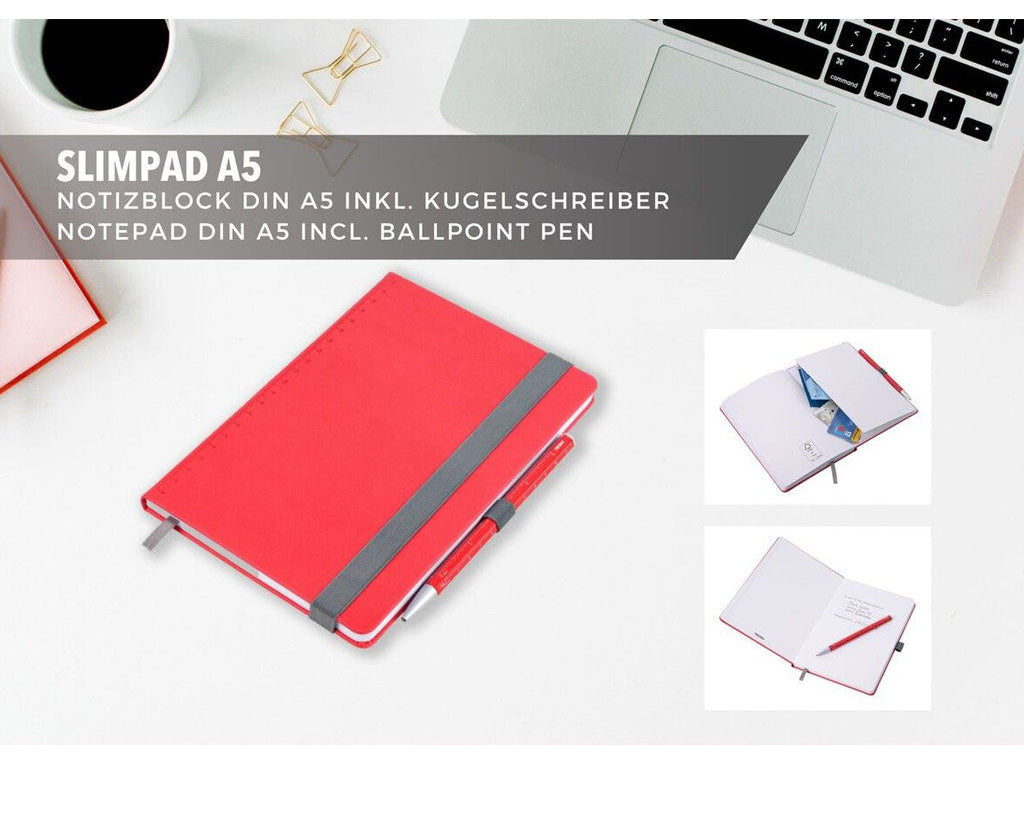TROIKA Notepad "SLIMPAD A5" - Red lifestyle