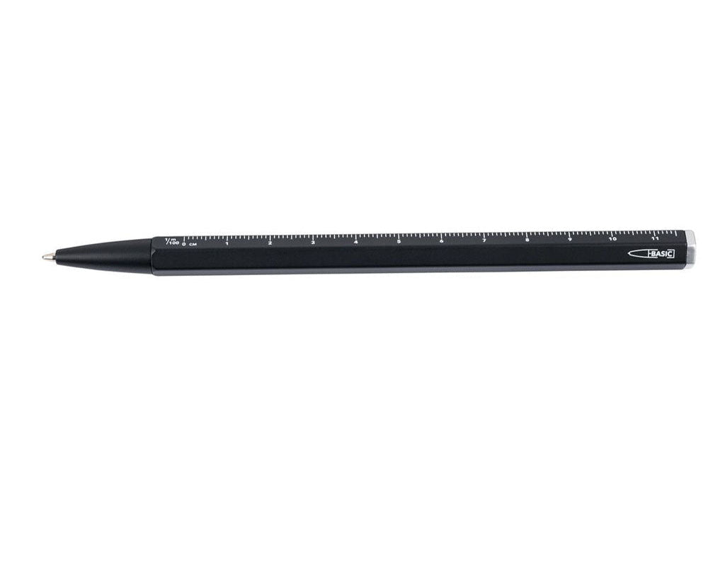 TROIKA Multitasking ballpoint pen "CONSTRUCTION BASIC" - black