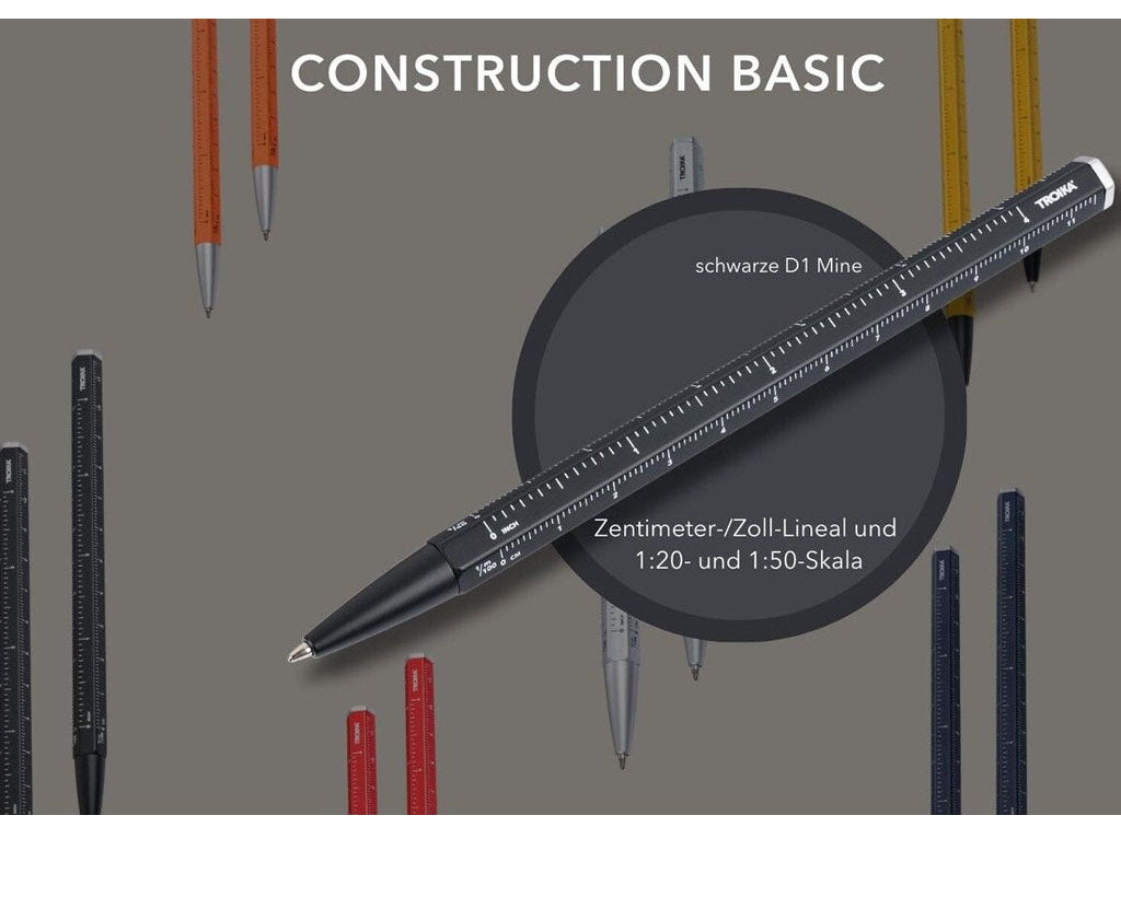TROIKA Multitasking ballpoint pen "CONSTRUCTION BASIC" - black lifestyle