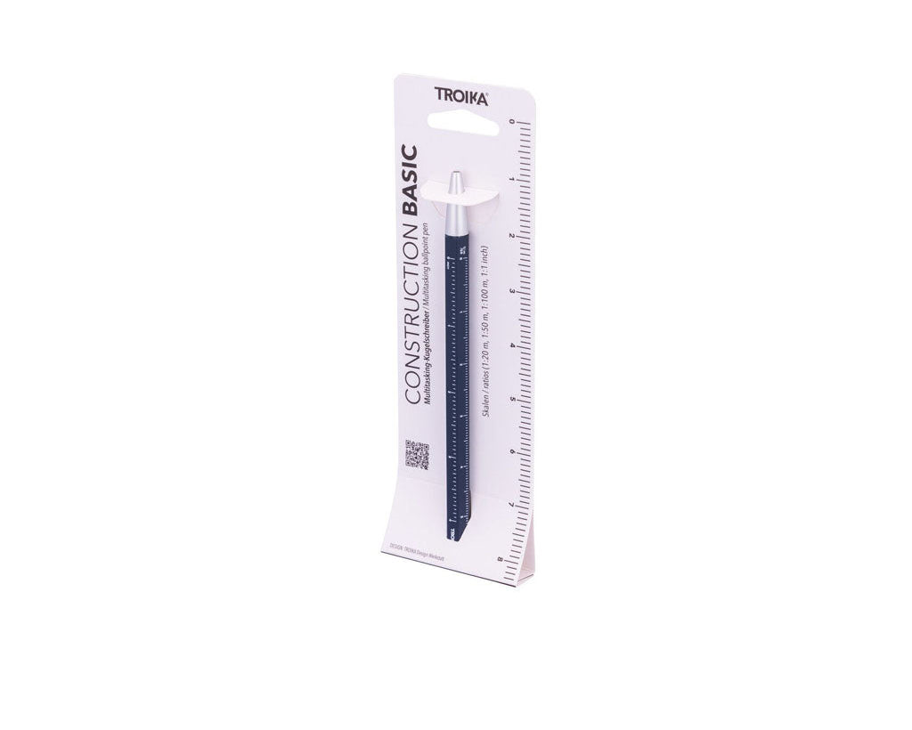 TROIKA Multitasking ballpoint pen "CONSTRUCTION BASIC" - Blue packaging