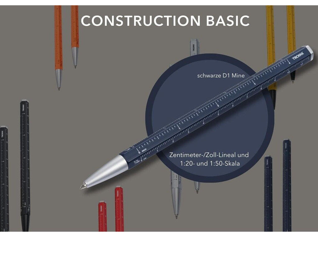 TROIKA Multitasking ballpoint pen "CONSTRUCTION BASIC" - Blue lifestyle
