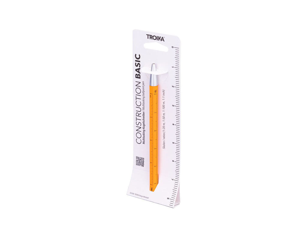 TROIKA Multitasking ballpoint pen "CONSTRUCTION BASIC" - Orange