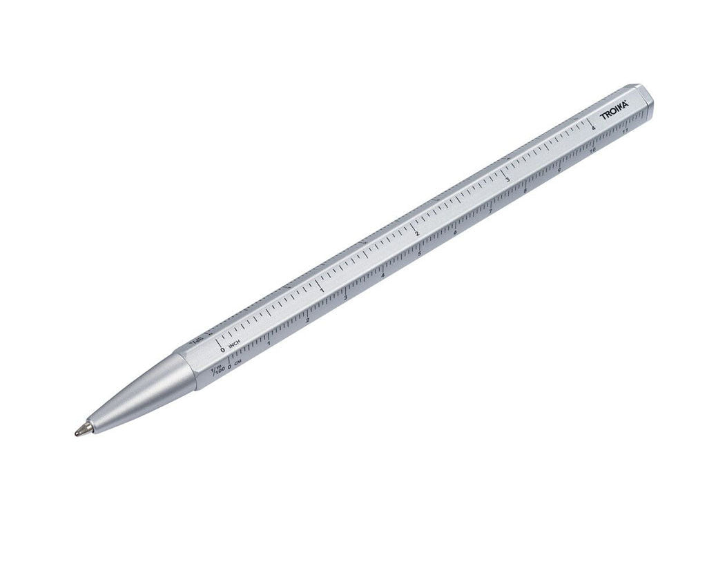 TROIKA Multitasking ballpoint pen "CONSTRUCTION BASIC" - Silver