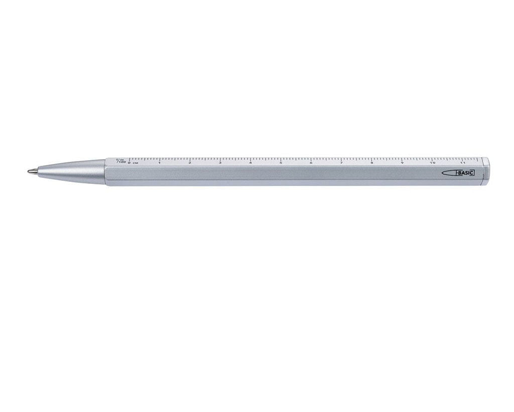 TROIKA Multitasking ballpoint pen "CONSTRUCTION BASIC" - Silver